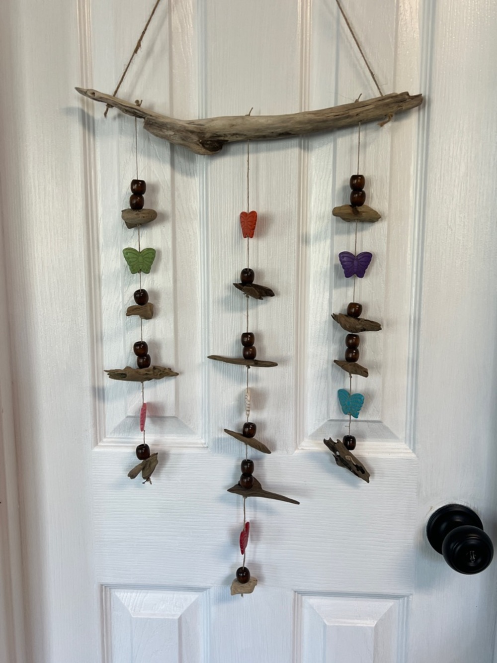 Handmade Driftwood Butterfly Wind Chime - Multicolor - Picture 11 of 11
